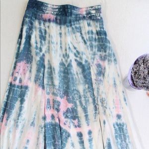 Tie Dye Floor Length Skirt